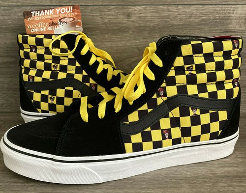 vans black yellow checkered