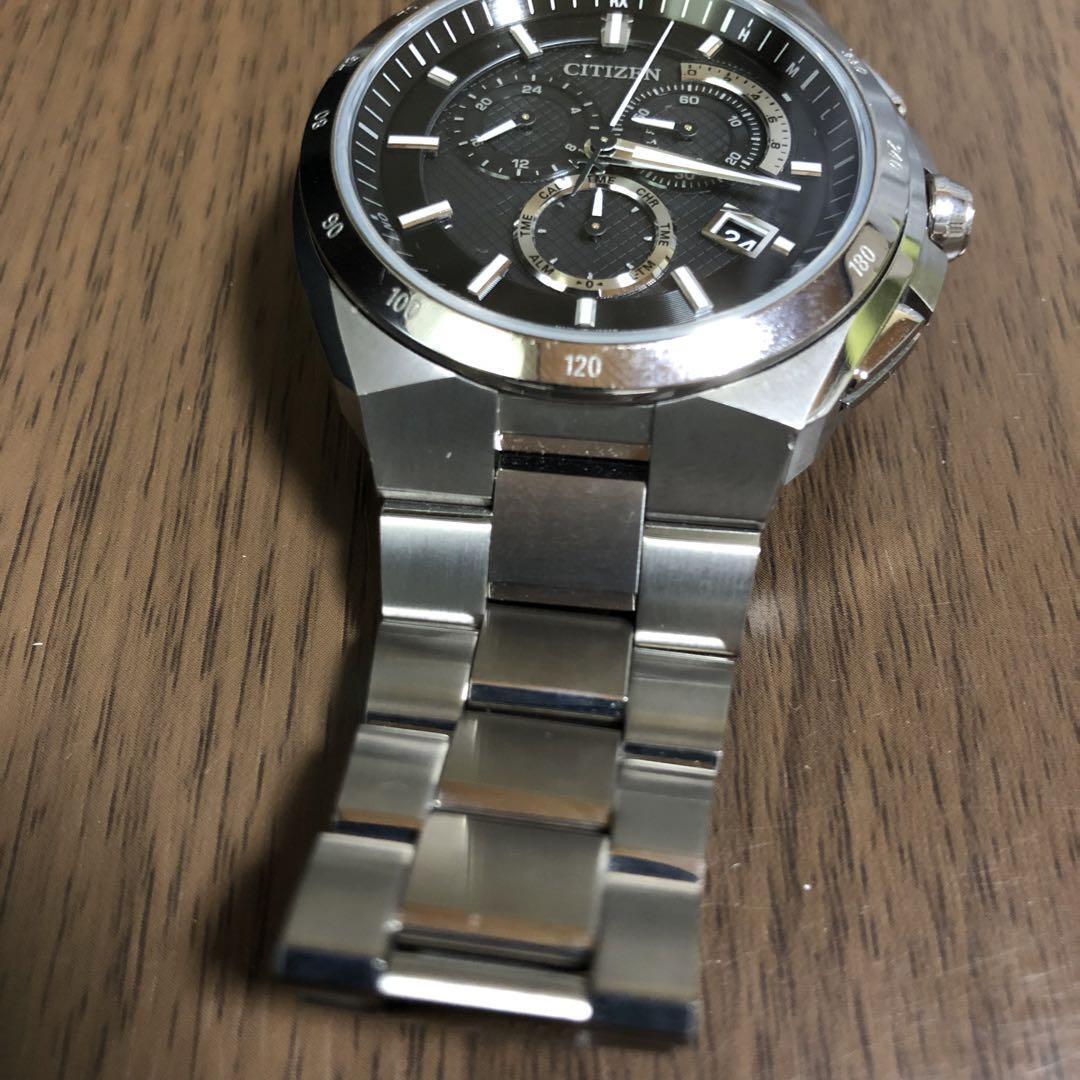シチズン CITIZEN ATTESA アテッサ AT3010-55E Citizen Attesa AT3010-55E Eco-Drive Chronograph Black Slv