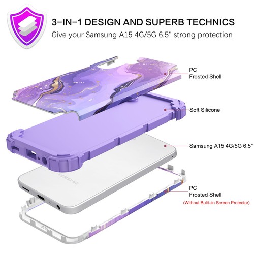 For Samsung Galaxy A14 A15 4G 5G Phone Case Rugged Shockproof Heavy Duty Cover - Zdjęcie 11 z 17