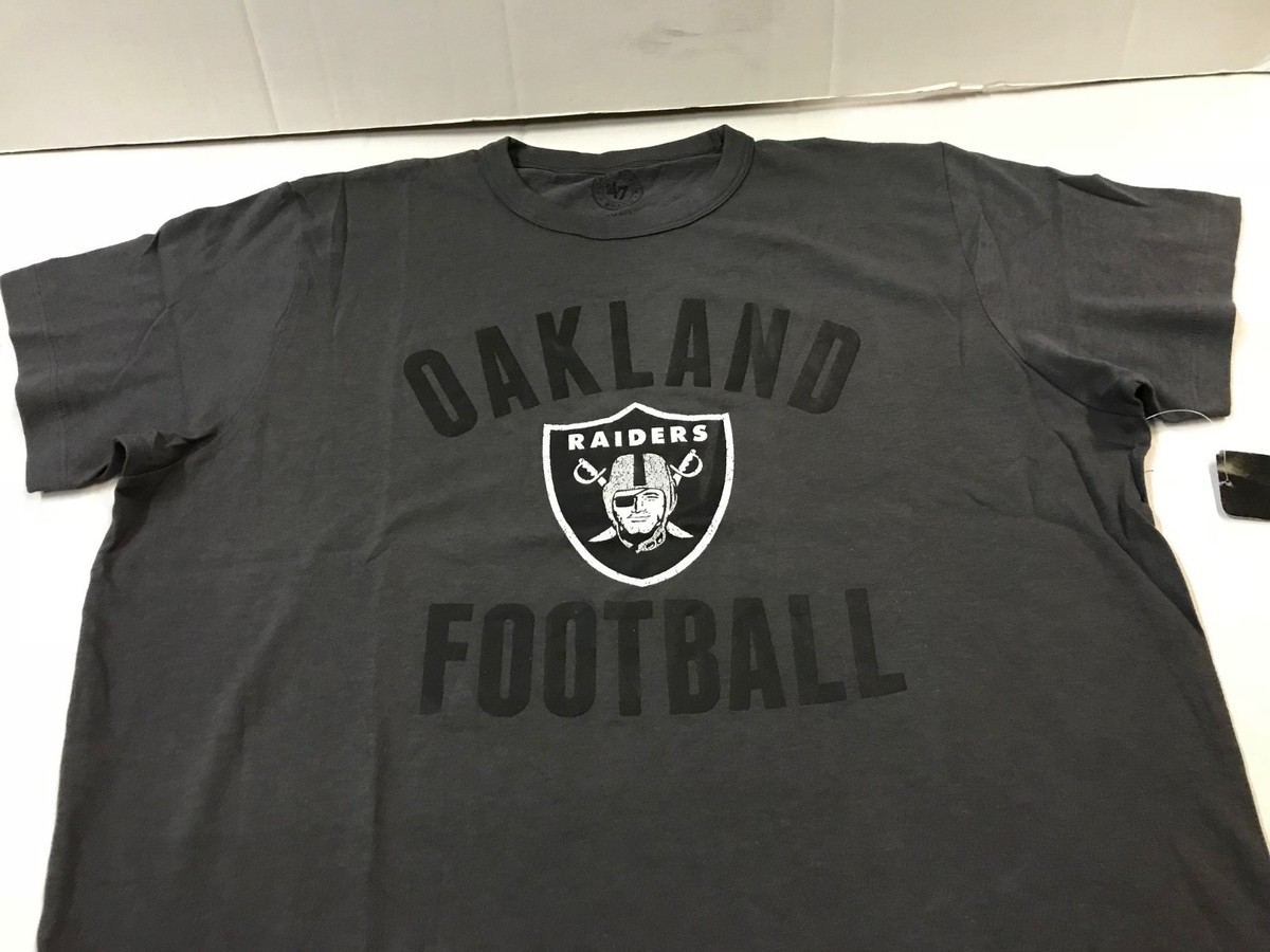 Oakland Raiders NFL '47 Brand Men's Flanker Shirt Charcoal Size Medium