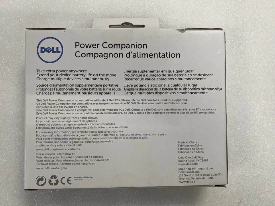 Dell PW7015MC Power Companion USB-C 12000mAh - Sealed in Box - Image 2 of 4