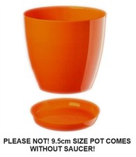 Plant Flower Pot Plastic 20 Colours 9 sizes Gloss Pots Planter Saucer Tray Deco