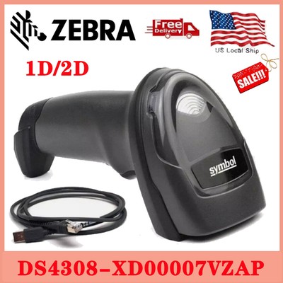 Symbol DS4308-XD00007VZAP Standard Range 1D 2D Barcode Scanner w USB Cable