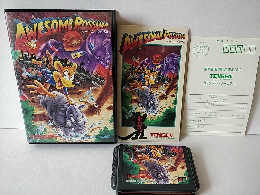 MD オーサムポッサム Classic Game Room - AWESOME POSSUM review for Sega Genesis