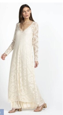 knee length dresses for ladies Nyla Linen Tie Maxi Dress