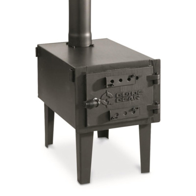 Outdoor Wood Burning Stove, Portable with Chimney Pipe for Cooking, Camping, Ten