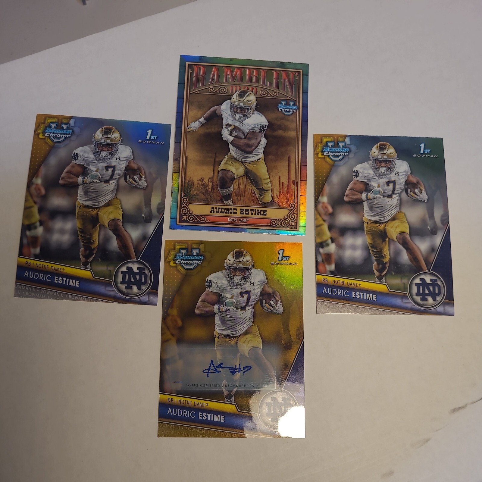 2023 Bowman Chrome U Audric Estime 1st Gold Refractor Auto /50 + 3