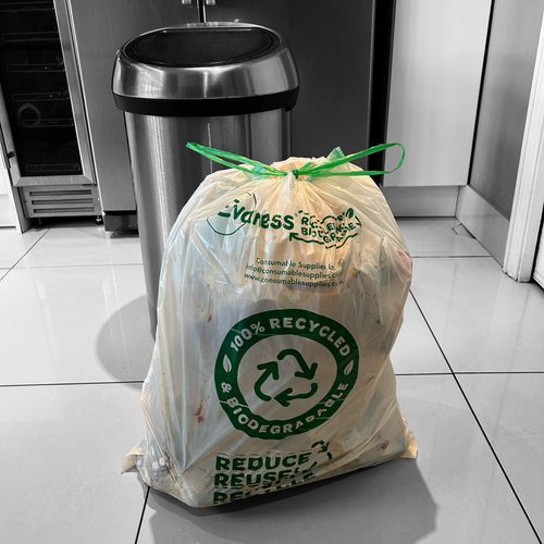 Evaness 100 Recycled & Biodegradable Bin Bags + Drawstring 5060L
