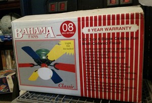 Vintage Bahama Fans 30 3 Or 6 Blade Ceiling Fan Multicolored