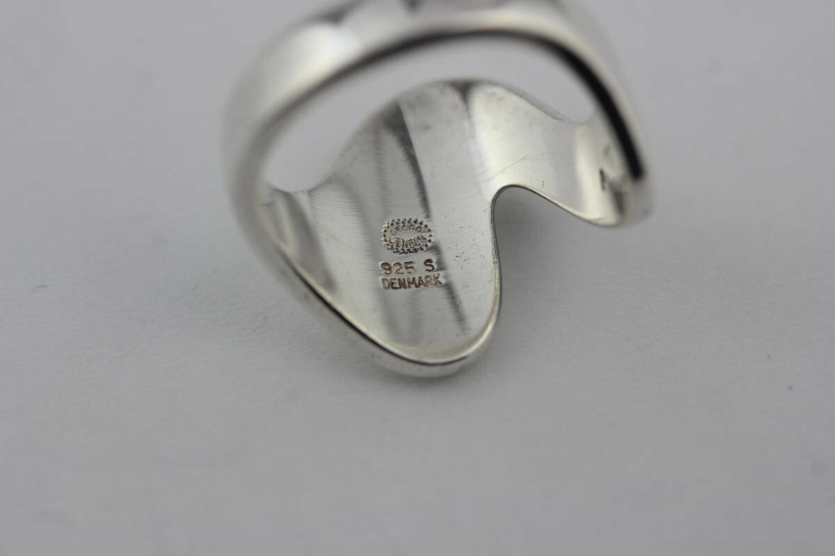 ヴィンテージ デンマークシルバー925 リング 12号2.3g GEORG JENSEN STERLING SILVER RING #A77B Ole Ishøj DENMARK
