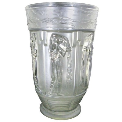 1930 Verlys Art Deco "Danaides" Vase Lalique Style