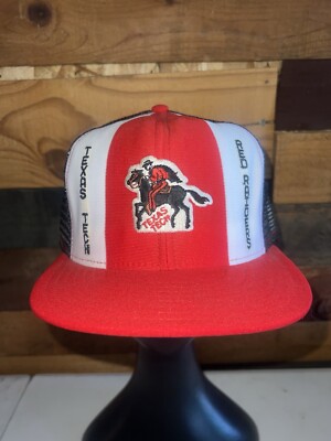 Vintage Texas Tech Red Raiders NCAA College Red Snapback Hat AJD Lucky Stripes