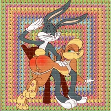 BUGS Spanks Naughty LOLA BLOTTER ART perforated sheet paper psychedelic art