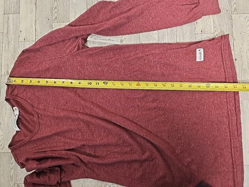 Kinetix Shirt SMALL Mens Casual Luxury Long Sleeve Maroon Heathered Cotton NEW image 4