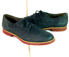 Tamaris Schnürschuhe Schuhe Brogues Budapester Damen Leder Schwarz Gr. 39