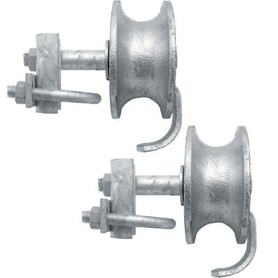 6-Chain Link Wall Mounted Rolling Gate Hardware Kit - Heavy Duty Galvanized Steel