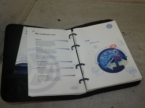 Bedienungsanleitung Bordmappe deutsch, 08/1998, mit Radioanleitung Alpha  GOLF I