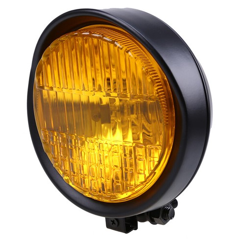 Motorcycle Black Headlight Universal Cruisers Choppers Cafe Racer Cruiser Light - Picture 2 of 12