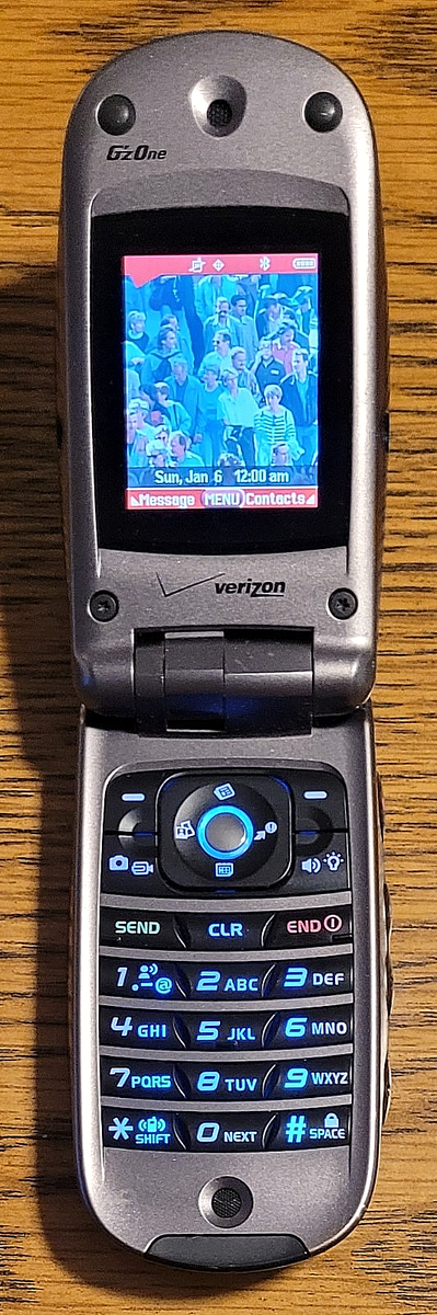 Casio G'zOne Type-S C211 - Blue & Gray ( Verizon ) Very Rare Flip