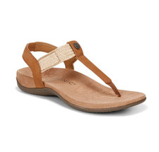 Limited stock VIONIC Brea Toe Post Slingback Sandal - Camel Nubuck WIDE NEW WI