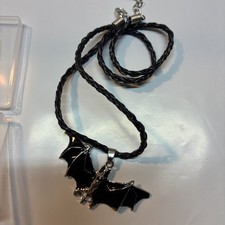 Black Halloween Bat Punk Necklace 18     454