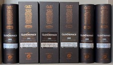 GlenDronach Bottiglie Singole in Botte, Set di 6 con Scatole e Tubi. Raro.