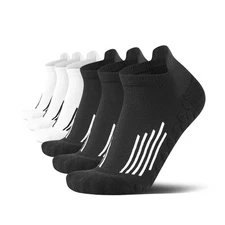 6 Pair Men's Low Cut Socks - Moisture Wicking Athletic Sport Socks - Breathable