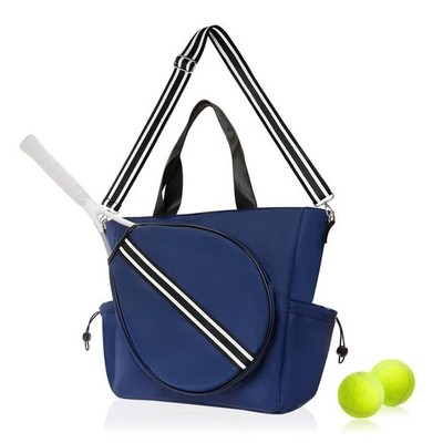 New with Tags:  Mini Momo Navy Blue Tennis Pickleball Tote Bag