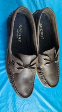 Sperry Hands Free Lace Men's Gray Leather Shoes