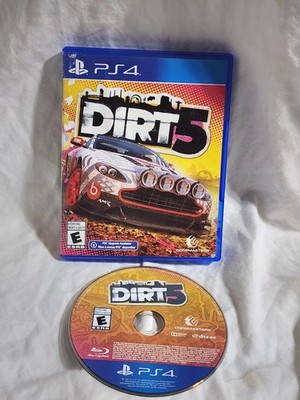 PS4 Dirt 5 Game and Case Blu-ray Disc Codemasters 2020 Open Used tested