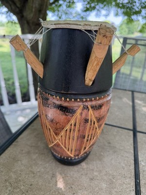 Handcrafted Kpanlogo Drum From Ghana, West Africa