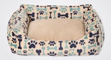 Top Paw  Bone  Paw  Cuddler Dog Bed  Small  Brand New  Pet Approved