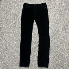 Calvin Klein Jeans Womens Corduroy Pants 8x32 Black Skinny Cotton Blend Stretch