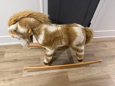 Vintage Trudi Plush Steiff-like Rocking Horse made in Italy circa 1983;exc.cond.