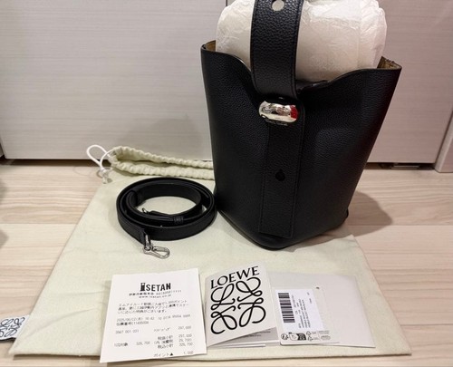 Loewe Pebble Mini Black Silver Used