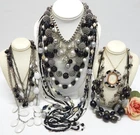 VINTAGE TO NOW FASHION COSTUME JEWELRY NECKLACE LOT ASSORTED TYPES & MATERIALS