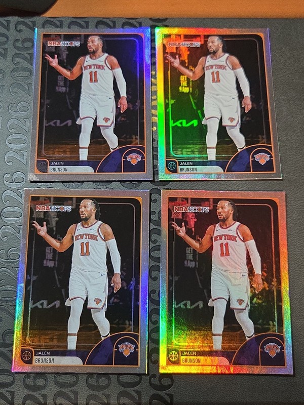 NY Knicks Lot (4) 2025-26 Topps NBA Hoops Jalen Brunson 