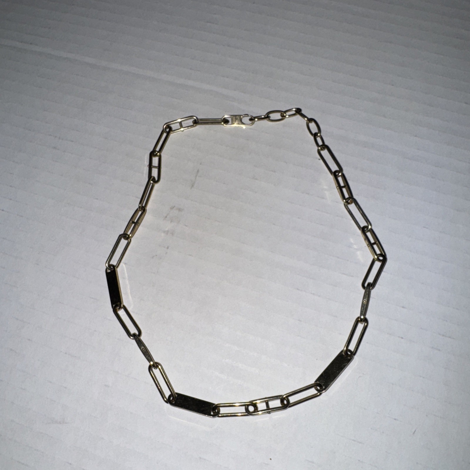 Fossil Brand  Rectangular Links Necklace Paper Cl… - image 3