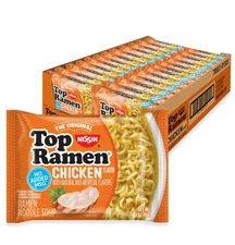 Nissin Top Ramen Noodle Soup Chicken 3 Ounce Pack of 24