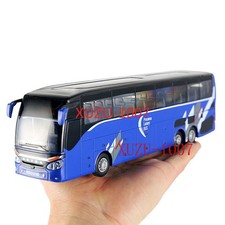 Single Sightseeing Bus 1:32 Alloy Cars Pull Back Toys Model Flash Light Vehicle