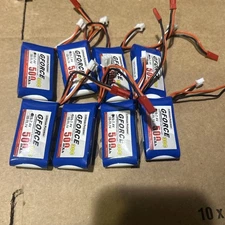 8 Gforce 30c 500mAh Lipo Batteries Lot.  A-6