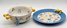 Ceramic Anthropologie Children  s 3D Alphabet Dish Set Kids Tableware Decorative