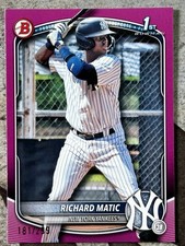 Richard Matic New York Yankees 1st Card Bowman TOPPS Numbered 181/299