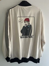 Red Cap Girl Japanese Streetwear Light Jacket RARE Size L