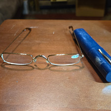 Gold Metal Rectangle Bifocal Reading Glasses ...