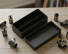 35mm Film Storage Case - Holds 8 Rolls   Compact Storage - Color Black - New