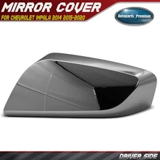 Driver Side View Mirror Cover Cap Chrome Silver for Chevrolet Impala 2014-2020