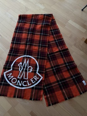 Original Moncler Designer-Schal - rot kariert - edel & zeitlos - Unisex