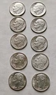Lot of 10 - U.S. 90% Silver Roosevelt Dimes 1960-1964  P And D $1 Face #28