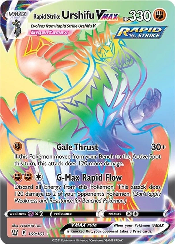 Rapid Strike Urshifu VMAX - 169/163 - Pokemon Battle Styles Secret Rare Card NM